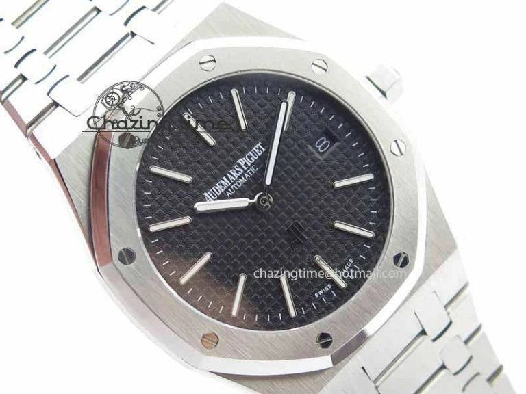 FastDry Royal Oak 39mm 15202 SS Black Dial On SS Bracelet MIYOTA 5009