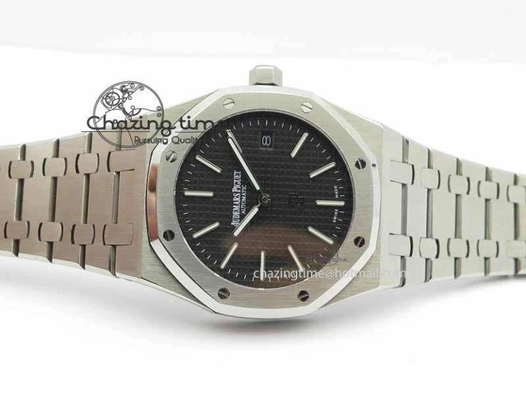 FastDry Royal Oak 39mm 15202 SS Black Dial On SS Bracelet MIYOTA 5009