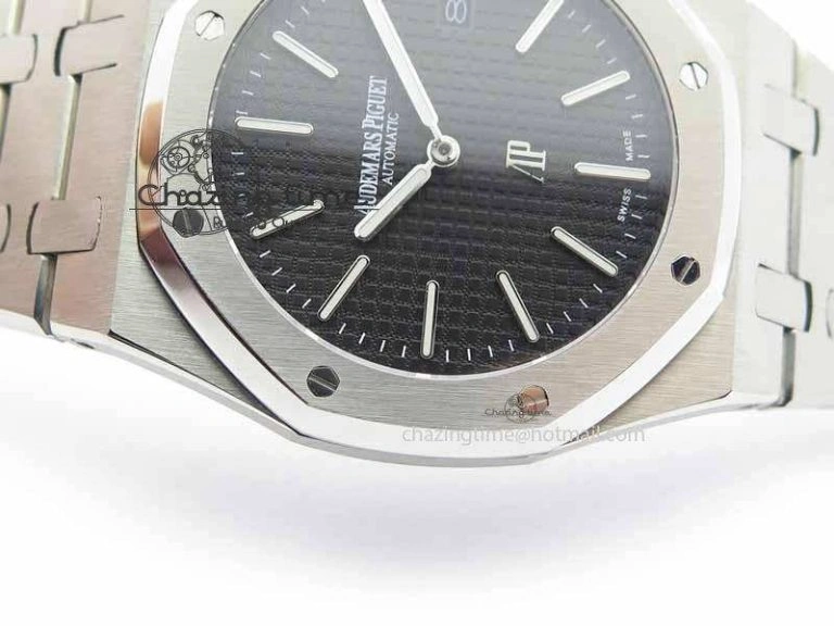 FastDry Royal Oak 39mm 15202 SS Black Dial On SS Bracelet MIYOTA 5009