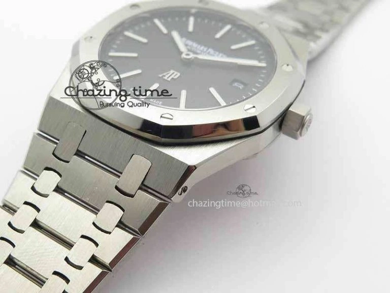 FastDry Royal Oak 39mm 15202 SS Black Dial On SS Bracelet MIYOTA 5009
