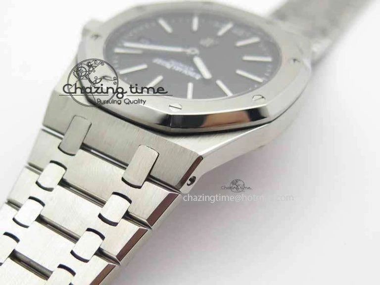 FastDry Royal Oak 39mm 15202 SS Black Dial On SS Bracelet MIYOTA 5009