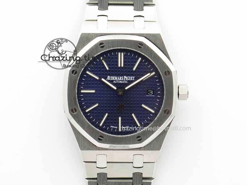 Royal Oak 39mm 15202 SS Blue Dial On SS Bracelet MIYOTA Sophisticated 5010
