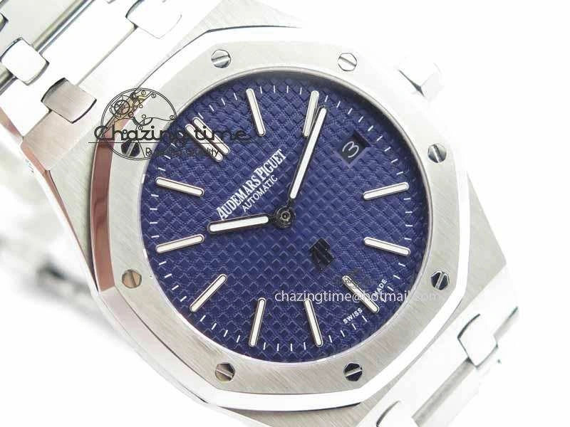 Royal Oak 39mm 15202 SS Blue Dial On SS Bracelet MIYOTA Sophisticated 5010