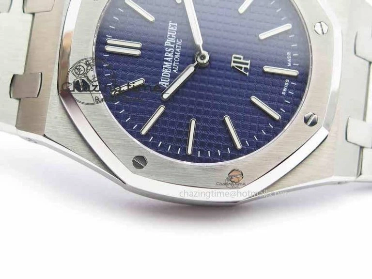 Royal Oak 39mm 15202 SS Blue Dial On SS Bracelet MIYOTA Sophisticated 5010
