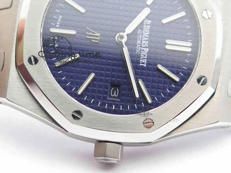 Royal Oak 39mm 15202 SS Blue Dial On SS Bracelet MIYOTA Sophisticated 5010
