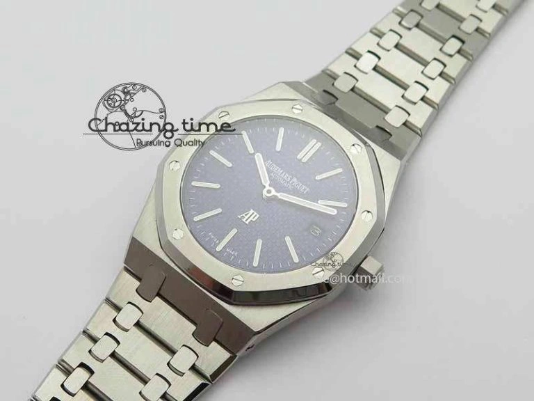Royal Oak 39mm 15202 SS Blue Dial On SS Bracelet MIYOTA Sophisticated 5010