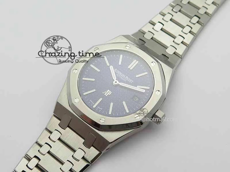 Royal Oak 39mm 15202 SS Blue Dial On SS Bracelet MIYOTA Sophisticated 5010