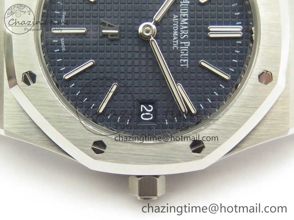 Royal Oak 39mm 15202 SS JF 1:1 Best Edition Blue Textured Dial on SS Bracelet A SportInspired 4897