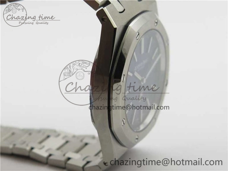 Royal Oak 39mm 15202 SS KZF 1:1 Best Edition Blue Textured Dial on SS Bracelet A Refined 4839