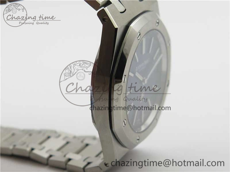 Royal Oak 39mm 15202 SS KZF 1:1 Best Edition Blue Textured Dial on SS Bracelet A Refined 4839