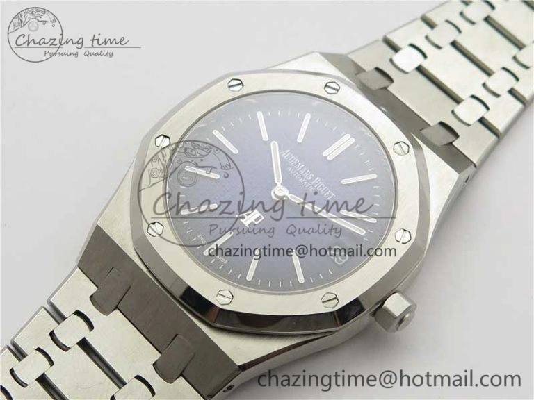 Royal Oak 39mm 15202 SS KZF 1:1 Best Edition Blue Textured Dial on SS Bracelet A Refined 4839