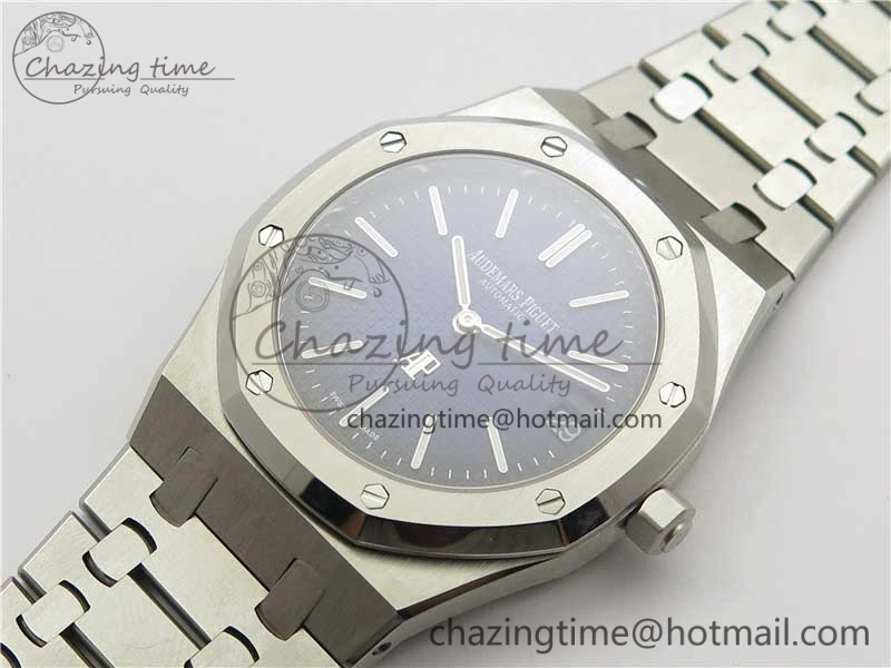 Royal Oak 39mm 15202 SS KZF 1:1 Best Edition Blue Textured Dial on SS Bracelet A Refined 4839
