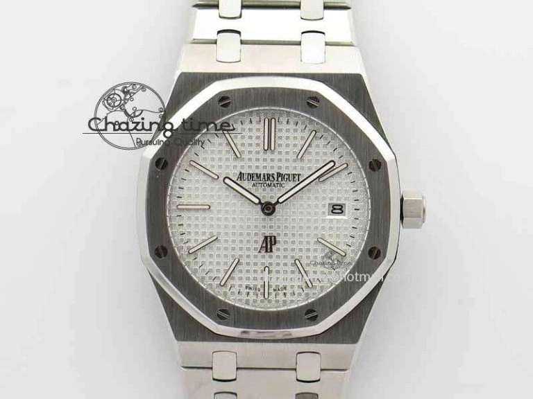 Royal Oak 39mm 15202 SS White Dial On SS Bracelet MIYOTA OdorResistant 5011