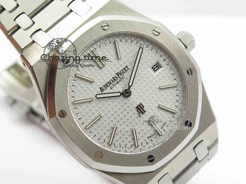Royal Oak 39mm 15202 SS White Dial On SS Bracelet MIYOTA OdorResistant 5011