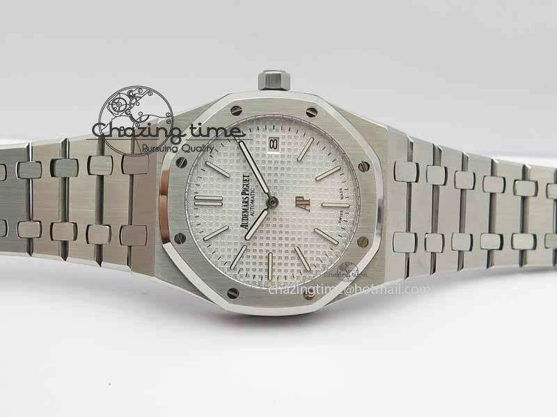 Royal Oak 39mm 15202 SS White Dial On SS Bracelet MIYOTA OdorResistant 5011