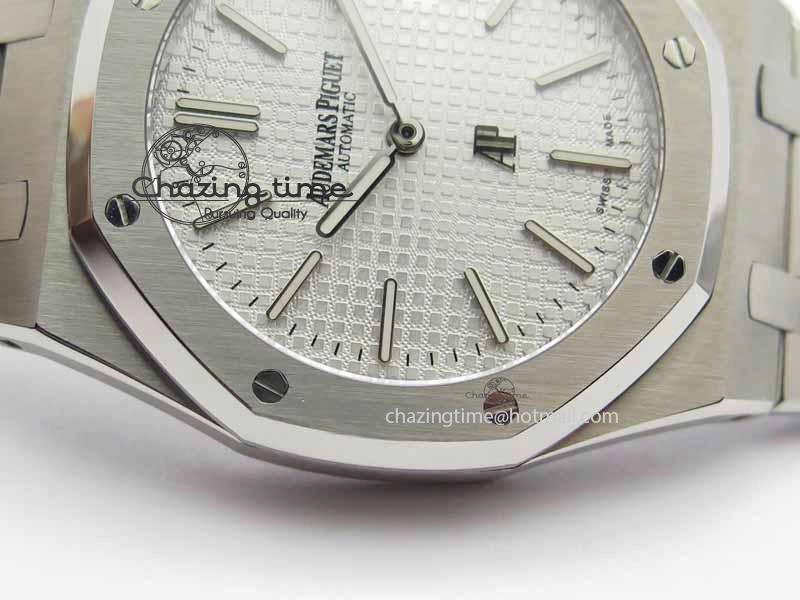 Royal Oak 39mm 15202 SS White Dial On SS Bracelet MIYOTA OdorResistant 5011