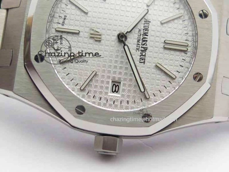 Royal Oak 39mm 15202 SS White Dial On SS Bracelet MIYOTA OdorResistant 5011