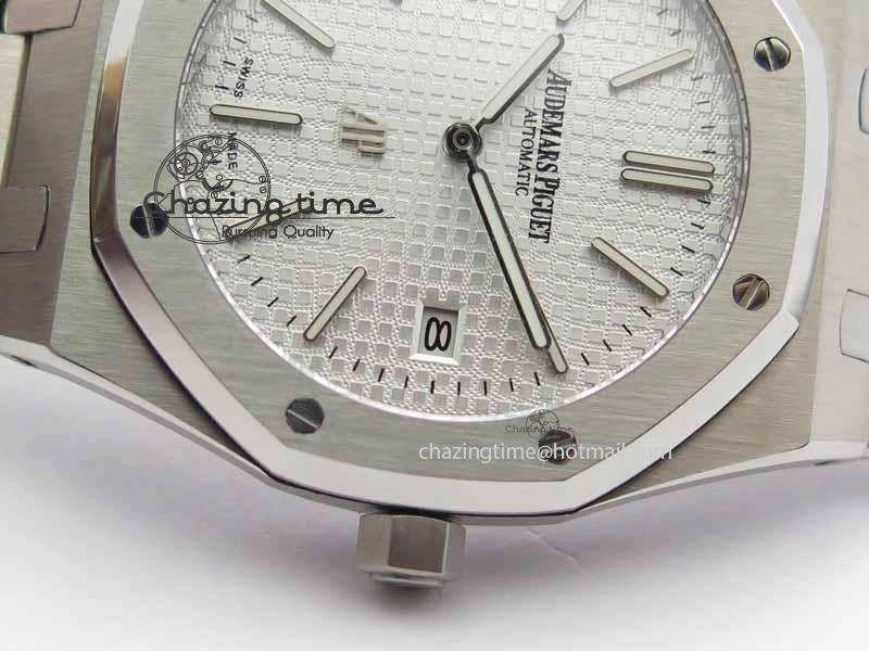 Royal Oak 39mm 15202 SS White Dial On SS Bracelet MIYOTA OdorResistant 5011