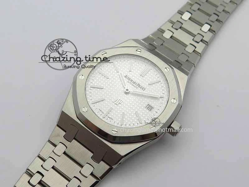 Royal Oak 39mm 15202 SS White Dial On SS Bracelet MIYOTA OdorResistant 5011