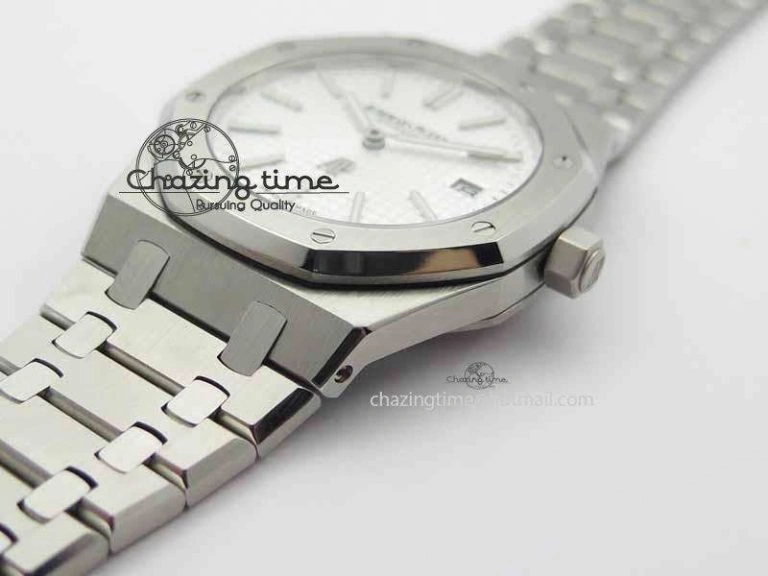 Royal Oak 39mm 15202 SS White Dial On SS Bracelet MIYOTA OdorResistant 5011