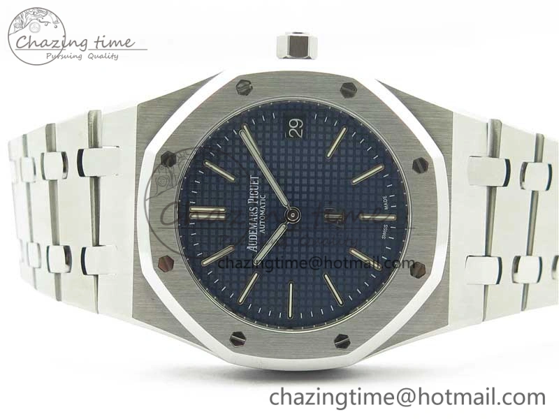 Modern Royal Oak 39mm 15202 SS XF 1:1 Best Edition Blue Textured Dial on SS Bracelet A2121 V 4850