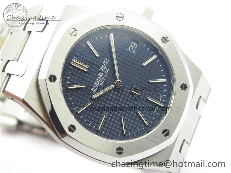 Modern Royal Oak 39mm 15202 SS XF 1:1 Best Edition Blue Textured Dial on SS Bracelet A2121 V 4850