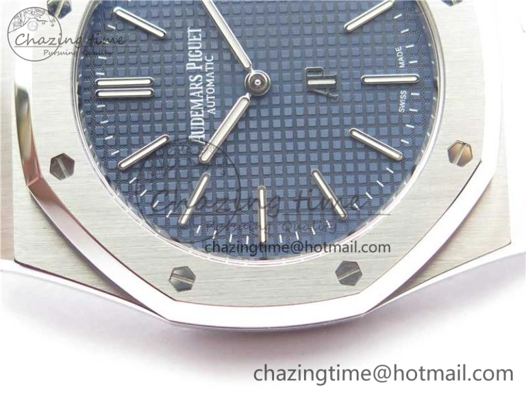 Modern Royal Oak 39mm 15202 SS XF 1:1 Best Edition Blue Textured Dial on SS Bracelet A2121 V 4850