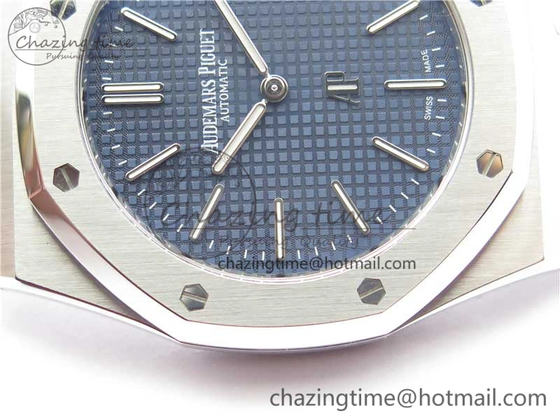 Modern Royal Oak 39mm 15202 SS XF 1:1 Best Edition Blue Textured Dial on SS Bracelet A2121 V 4850