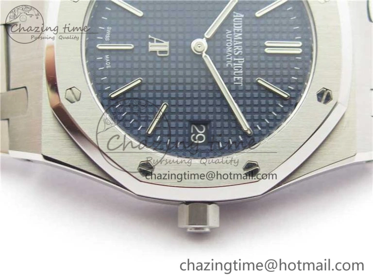Modern Royal Oak 39mm 15202 SS XF 1:1 Best Edition Blue Textured Dial on SS Bracelet A2121 V 4850