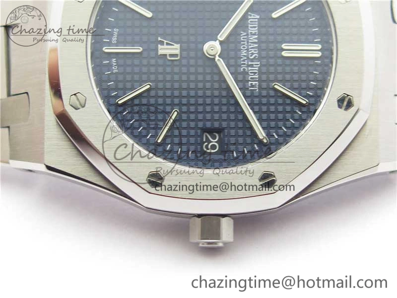 Modern Royal Oak 39mm 15202 SS XF 1:1 Best Edition Blue Textured Dial on SS Bracelet A2121 V 4850