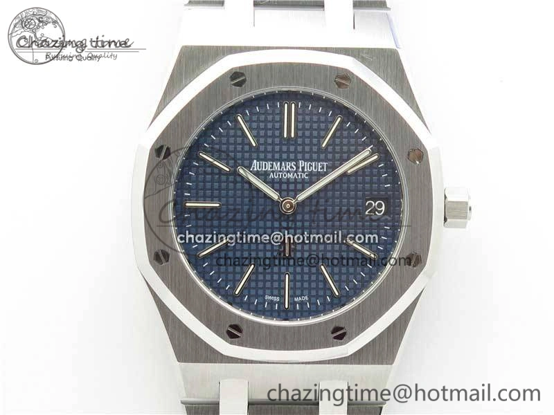 Modern Royal Oak 39mm 15202 SS XF 1:1 Best Edition Blue Textured Dial on SS Bracelet A2121 V 4850