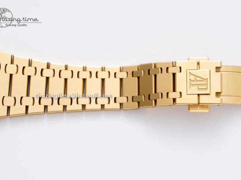 SmartChoice Royal Oak 39mm 15202 YG BF 1:1 Best Edition White Textured Dial on YG Bracelet A 4577