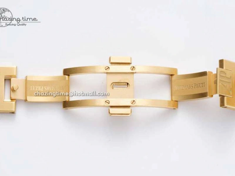 SmartChoice Royal Oak 39mm 15202 YG BF 1:1 Best Edition White Textured Dial on YG Bracelet A 4577