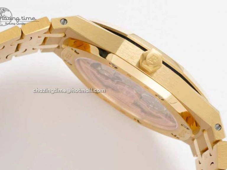 SmartChoice Royal Oak 39mm 15202 YG BF 1:1 Best Edition White Textured Dial on YG Bracelet A 4577