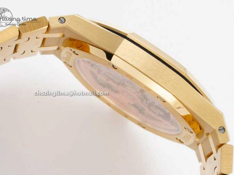 SmartChoice Royal Oak 39mm 15202 YG BF 1:1 Best Edition White Textured Dial on YG Bracelet A 4577