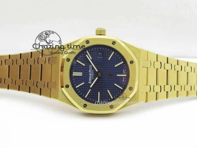 ModernLook Royal Oak 39mm 15202 YG Blue Dial On YG Bracelet MIYOTA 5014