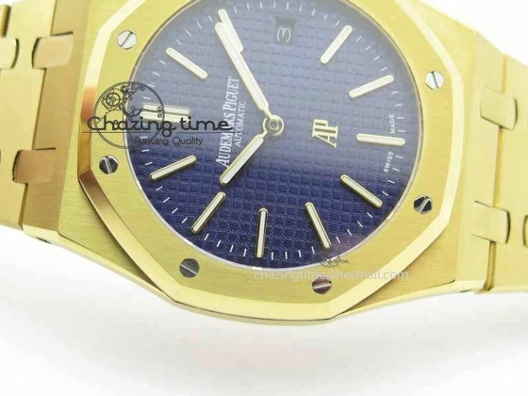 ModernLook Royal Oak 39mm 15202 YG Blue Dial On YG Bracelet MIYOTA 5014