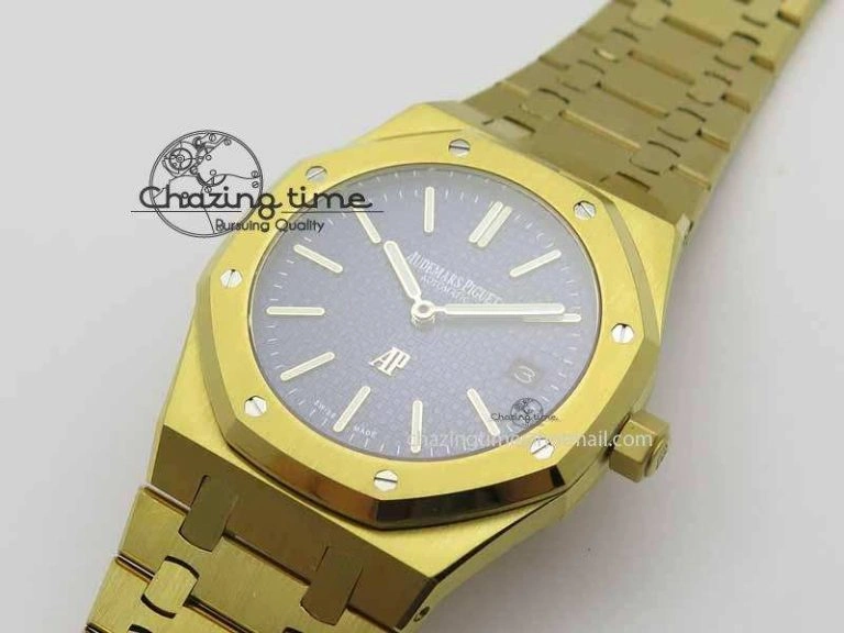 ModernLook Royal Oak 39mm 15202 YG Blue Dial On YG Bracelet MIYOTA 5014