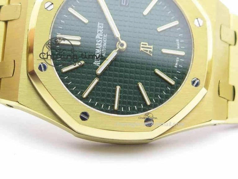 Royal Oak 39mm 15202 YG Green Dial On YG Bracelet MIYOTA SmoothTexture 5015