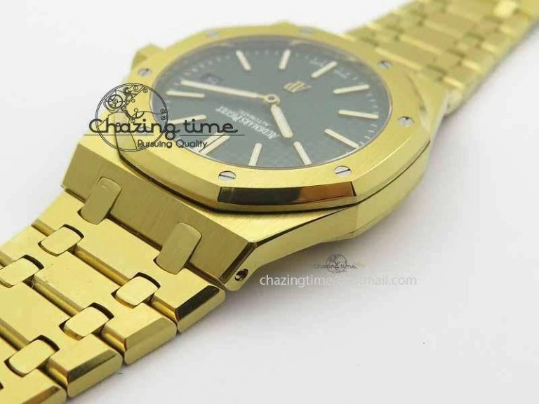 Royal Oak 39mm 15202 YG Green Dial On YG Bracelet MIYOTA SmoothTexture 5015