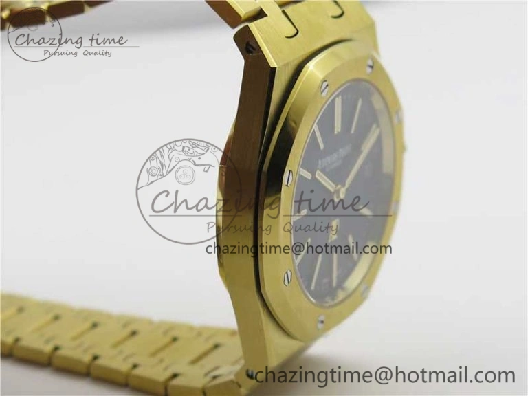 OnTrend Royal Oak 39mm 15202 YG KZF 1:1 Best Edition Blue Textured Dial on YG Bracelet A 4842