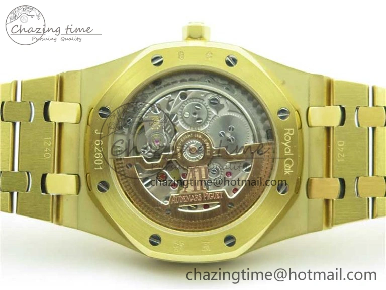 Royal Oak 39mm 15202 YG KZF 1:1 Best Edition Yellow Textured Dial on YG Bracelet A Chic 4843
