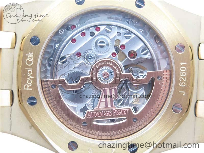 Royal Oak 39mm 15202 YG KZF 1:1 Best Edition Yellow Textured Dial on YG Bracelet A Chic 4843