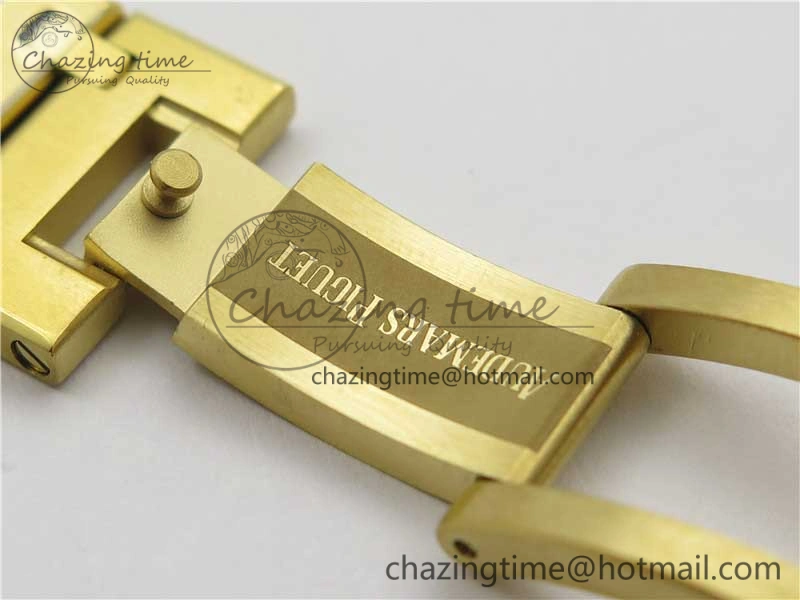 Royal Oak 39mm 15202 YG KZF 1:1 Best Edition Yellow Textured Dial on YG Bracelet A Chic 4843