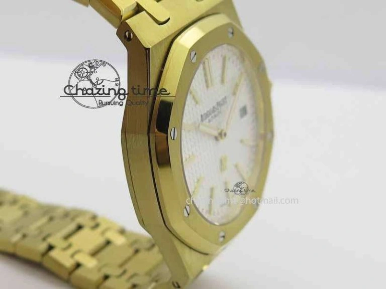 Royal Oak 39mm 15202 YG White Dial On YG Bracelet MIYOTA Premium 5016