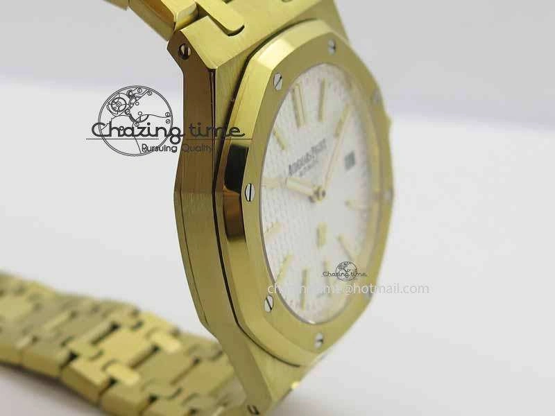 Royal Oak 39mm 15202 YG White Dial On YG Bracelet MIYOTA Premium 5016
