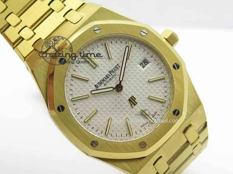 Royal Oak 39mm 15202 YG White Dial On YG Bracelet MIYOTA Premium 5016