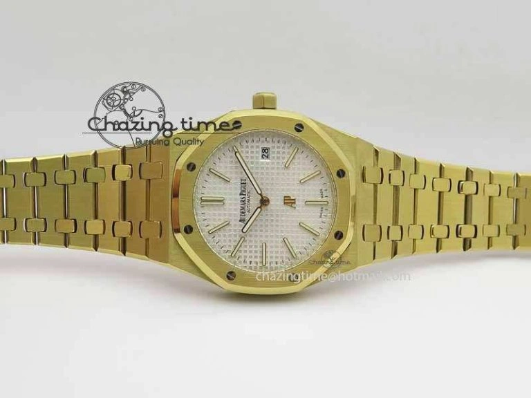 Royal Oak 39mm 15202 YG White Dial On YG Bracelet MIYOTA Premium 5016