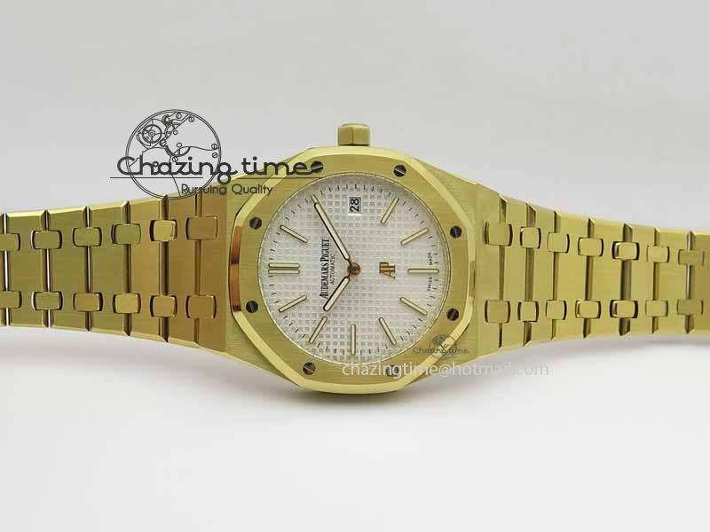 Royal Oak 39mm 15202 YG White Dial On YG Bracelet MIYOTA Premium 5016