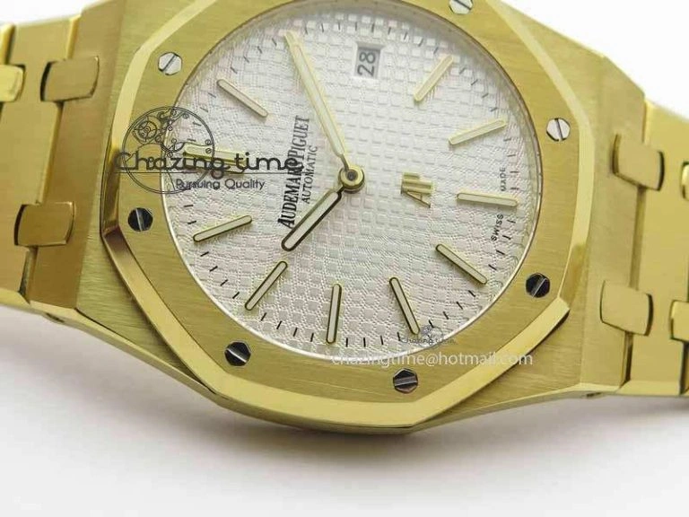 Royal Oak 39mm 15202 YG White Dial On YG Bracelet MIYOTA Premium 5016